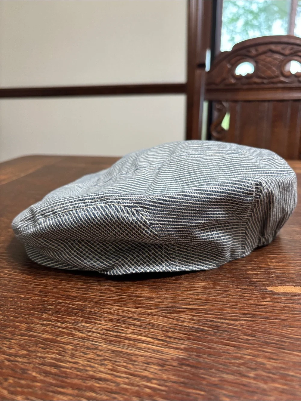 Crazy 8 Boys 4-Piece Blue Pinstripe Seersucker Vest Tie Cap Set 100% Cotton 3T